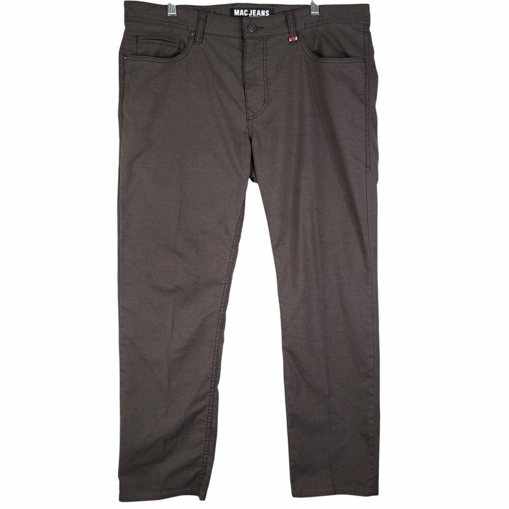 Mac Jeans Arne Men’s Brown Denim Straight Leg Pants Size 38x34 5-Pocket